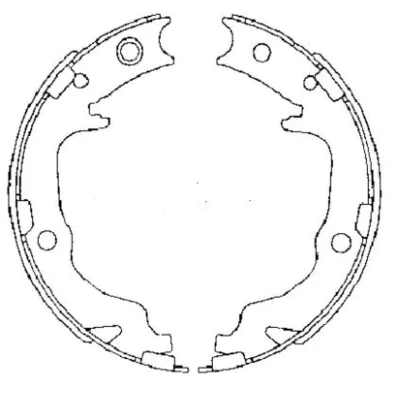 Abbildung von TEXTAR 91073400 Handbremsbeläge ohne Handbremshebel MITSUBISHI: Lancer 8 Schrägheck, Limousine, ASX SUV, HYUNDAI: H 1 Cargo, DODGE: Caliber
