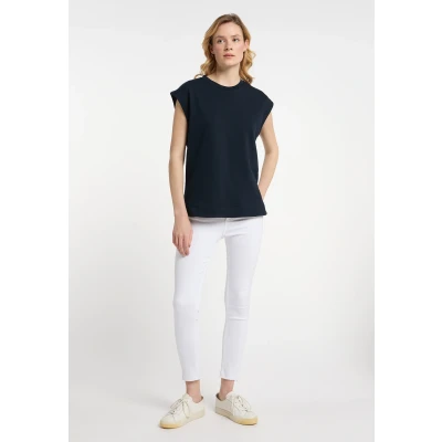Abbildung von Ärmelloses Damen Sweatshirt von DREIMASTER Maritim XL / Marine 60% Polyester 40% Baumwolle