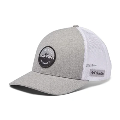 Abbildung von Columbia Unisex Mesh Snap Back, Back Cap, Grey Hthr Mt Hood Circle Patch, O/S