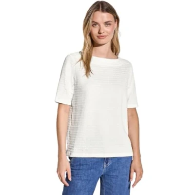 Abbildung von STREET ONE Damen A323152 T Shirt mit Struktur, Off White, 46