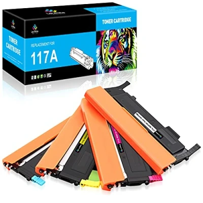 Abbildung von LeciRoba 117A für HP W2070A W2071A W2072A W2073A Toner Color Laser MFP 179fnw 179fwg 178nwg 178nw , 150nw 150a Drucker (1 Schwarz 1 Cyan Magenta Gelb)