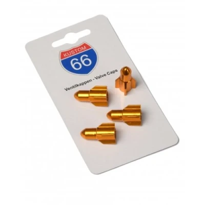 Abbildung von KUSTOM66 4er Set Ventilkappen Rocket in Gold
