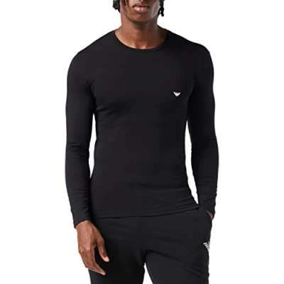 Abbildung von Emporio Armani Underwear Men&#039;s Basic Stretch Cotton T Shirt, Black, S