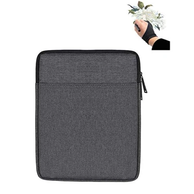 Abbildung von Grafik Zeichentablett Schutzhülle Reisetasche mit Künstlerhandschuh Kompatibel Huion Inspiroy H640P, XP Stift G640S, Deco Mini 7, Wacom Intuos CTL6100