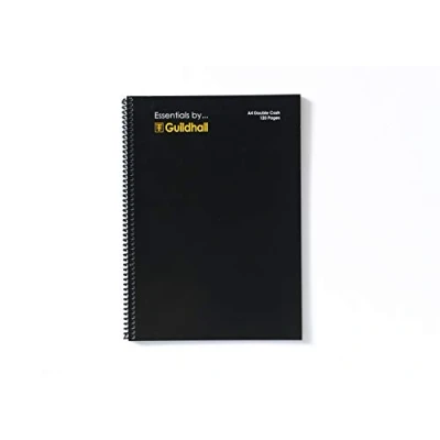 Abbildung von Exacompta Ref. GES7424Z Guildhall Essentials Kassenbuch mit Spiralbindung, A4, 297 x 210 mm, 192 Seiten, 80 g/m², vorgedrucktes Papier, Quittungen, Ausgaben, Zusammenfassungen