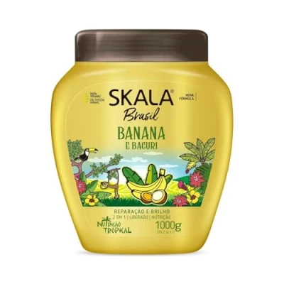 Abbildung von SKALA Banane Haarmaske für intensive Pflege Feuchtigkeitsspendend &amp; Nährend Natürlich glänzendes Haar, Bunt, 1 l (1er Pack)