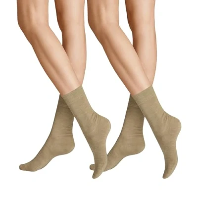 Abbildung von Hudson Damen Socken Only 2 Pack druckfreier Bund Beigemel. 35 38