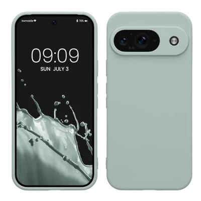 Abbildung von kwmobile Handyhülle kompatibel mit Google Pixel 9 Hülle Handy Case aus weichem Silikon in Cool Mint