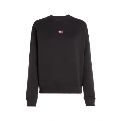 Abbildung von Tommy Jeans Badge CREW Sweatshirt, Damen, Größe: 34, Black