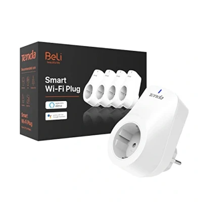 Abbildung von Tenda WLAN Smart Steckdose SP9, 16A Wifi Plug mit Energieverbrauchsanzeige, App und Sprachsteuerung (Alexa &amp; Google home), Timer, AwayModus Kinderschutz, 4er pack (Nur 2.4GHz WiFi)