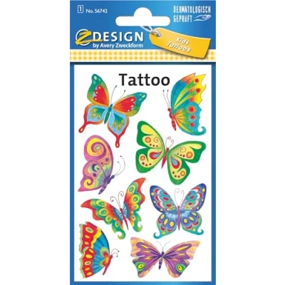 Abbildung von Avery Zweckform Kindertattoo Tattoo Aufkleber Schmetterling 56742