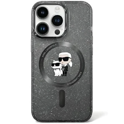 Abbildung von KARL LAGERFELD KLHMN61HGKCNOK Hülle für iPhone 11 / Xr 6.1/&#039;&#039; Schwarz hardcase Karl&amp;Choupette Glitter