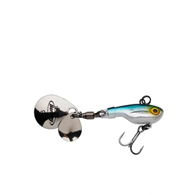 Abbildung von Berkley Pulse Spintail Perch Barsch Angelköder, 6 cm 9 g, Blue Silver Glitter