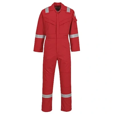 Abbildung von Portwest Flammhemmender, antistatischer Overall 350 g, Größe: L, Farbe: Rot, FR50RERL