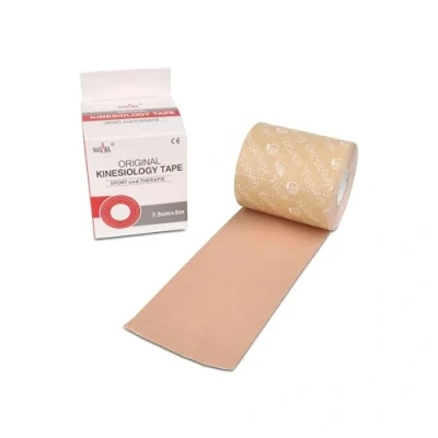 Abbildung von Nasara Original Kinesiologie Physio Tape für Sport und Medizin, Rollengröße 7.5cm x 5m, Beige