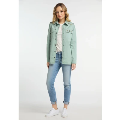 Abbildung von DREIMASTER Vintage leichte Damenjacke L / Neo Mint 100% Baumwolle