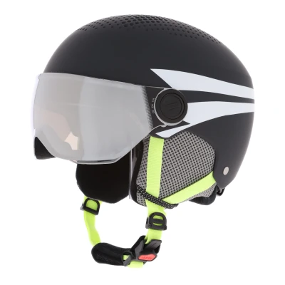 Abbildung von Alpina Zupo Visor Q Lite Junior Ski helmet Charcoal/Neon Matt S