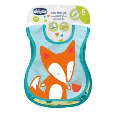 Abbildung von Set Bavaglini Chicco Easy Meal Bib 2pz Teal