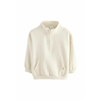 Abbildung von Next HALF ZIP Sweatshirt für Kinder, Größe: 68, Oatmeal