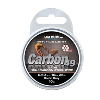 Abbildung von SG Carbon49 0.60mm 16kg 35lb Coated Grey 10m