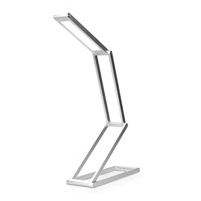 Abbildung von kwmobile LED Tischleuchte Faltbare Aluminium Tischlampe Akku Leselampe dimmbar