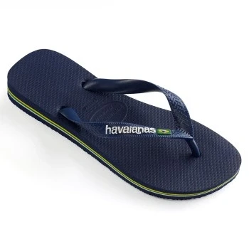 Abbildung von Havaianas FLIP FLOP Brasil LOGO Badezehentrenner Navy blue für Kinder, Größe: 31 32, Gummi/textil