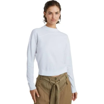 Abbildung von G Star RAW Women&#039;s Tops Constructed loose mock t ls wmn, Weiß (white D24627 D601 110), M