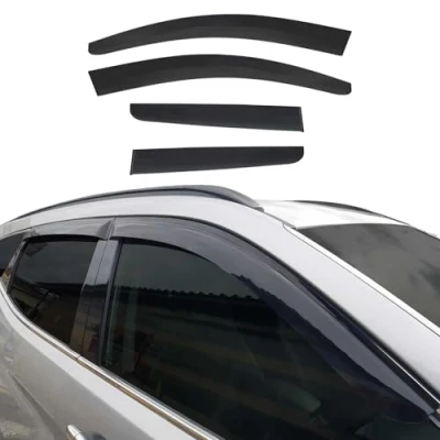 Abbildung von 4X Windabweiser Regenabweiser kompatibel mit Nissan Qashqai J10 2006 2014 Acryl Dunkel