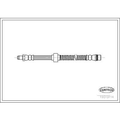 Abbildung von CORTECO 19019114 Bremsschläuche Vorderachse 425 CITROËN: ZX Schrägheck