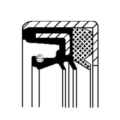 Abbildung von CORTECO 01026701B Wellendichtring, Differential