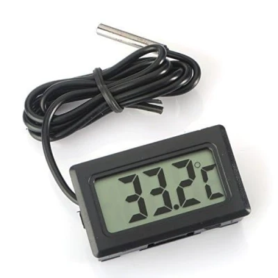 Abbildung von ARCELI Digital LCD Thermometer Temperaturüberwachung mit externer Sonde für Kühlschrank Gefrierschrank Aquarium schwarz