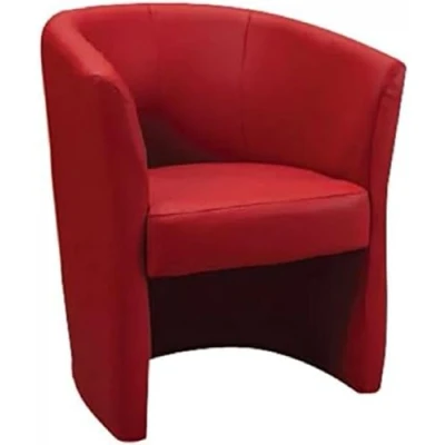 Abbildung von Sessel mit Kunstlederbezug, rote Farbe, 65 x 78 60 cm