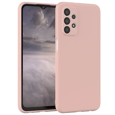 Abbildung von EAZY Case Silikonhülle für Samsung Galaxy A23 5G Hülle Silikon Altrosa weich stoßfeste Handyhülle Schutzhülle mit Kameraschutz Dünn Premium Schutz Cover TPU Bumper in Pastell Rosa