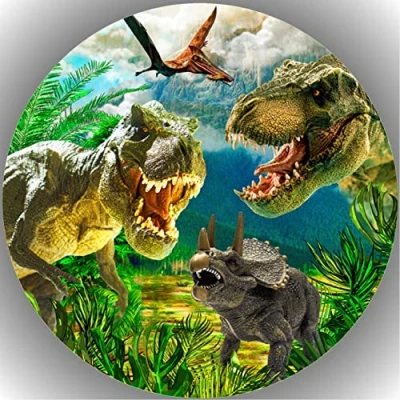 Abbildung von Fondant Tortenaufleger Tortenbild Geburtstag Dinosaurier K13