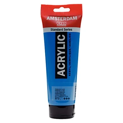 Abbildung von Amsterdam Standard Series Acrylfarbe Tube 250 ml Primärzyan 572 (17125720)