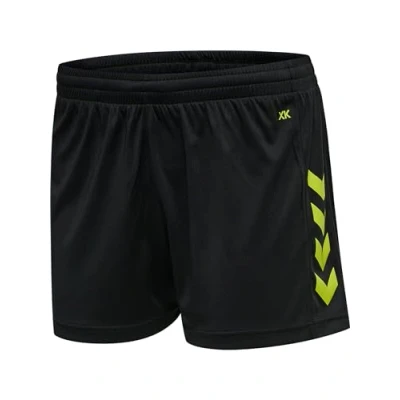 Abbildung von Hummel Hmlcore XK POLY kurze Sporthose, Damen, Größe: 44, Black lime popsicle