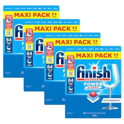 Abbildung von Finish Power Classic Spülmaschinentabs, Maxi Pack, 256 Tabs (4 x 64 Tabs)