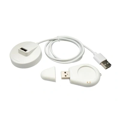 Abbildung von System S USB 2.0 Kabel 100 cm Ladestation für Xiaomi Watch S3 2 Pro H1 abnehmbar Adapter in Weiß