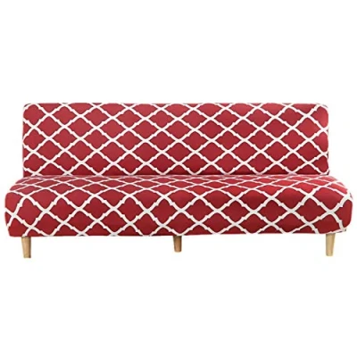Abbildung von Mingfuxin Armless Schlafsofa Bezüge,Spandex Stretch Futon Schonbezug Protector,rutschfeste elastische Klappcouch Sofa Shield für klappbares mit 2 3 Sitzplätzen ohne Armlehnen