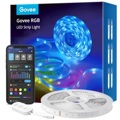 Abbildung von Govee WiFi LED Strip 5m, Smart RGB Streifen, App steuerung, Musik Sync, Funktioniert mit Alexa und Google Assistant, Farbwechsel DIY Deko für Schlafzimmer Wohnzimmer