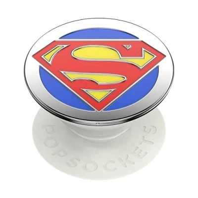 Abbildung von PopSockets PopGrip Ausziehbarer Sockel und Griff mit einem Austauschbarem Top für Smartphones Tablets Superman Enamel