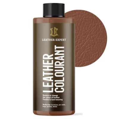 Abbildung von Sehr Deckend Wasser Lederfarbe Mokkabraun 500 ml Leather Paint für Natur und ÖkoLeder Dye Ohne Alkohol alle Lederaccessoires Reißt oder Blättert Nicht ab