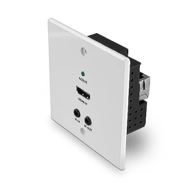 Abbildung von LINDY 38348 70m Cat.6 HDMI 4K60, IR &amp; RS 232 HDBaseT EU Wall Plate Extender, Transmitter, Wandanschlussfeld, 18Gbit/s, 2.0, 1080p bis 40m, 4K 40m
