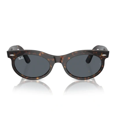 Abbildung von Ray Ban Wayfarer OVAL Unisex Sonnenbrille, Größe: 53, Havana / blue