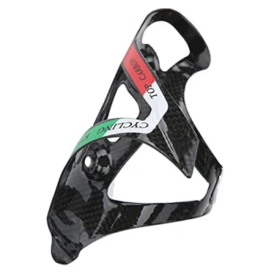 Abbildung von SWOQ Carbon Faser Fahrrad Flaschenhalter, stromlinienförmiges Aussehen Flaschenhalter leicht für MTB Rennrad