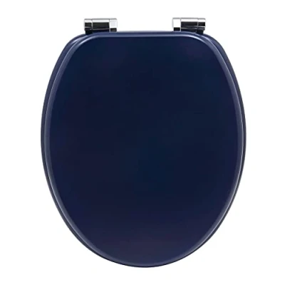 Abbildung von WC Sitz FINE BLAU, Toilettendeckel mit Absenkautomatik, Holzkern, Toilettensitz, ASMFIN7290