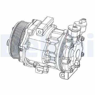 Abbildung von DELPHI CS20351 Kompressor 7v16 PAG 46 mit Kompressoröl FORD: Transit V363 Kastenwagen, Mk6 Bus, Kastenwagen