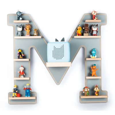 Abbildung von VCM Wandregal Holz Regal Buchstabe M für Toniebox Tonies Figuren, 1 tlg.