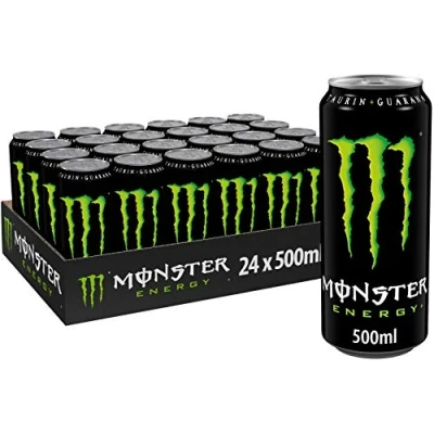 Abbildung von Monster Energy koffeinhaltiger Drink mit klassischem Geschmack in praktischen Einweg Dosen (24 x 500 ml)