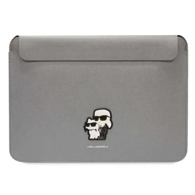 Abbildung von Karl Lagerfeld Sleeve KLCS14SAKCPMG 14&quot; Silber Saffiano Karl&amp;Choupette